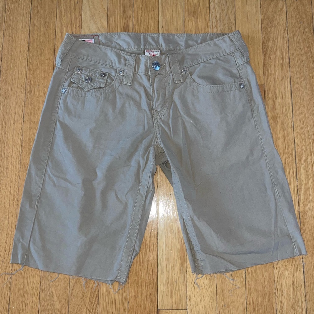 True Religion Tan Riley Shorts, Size 26